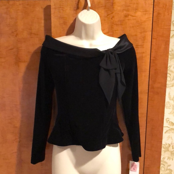 black velvet evening top